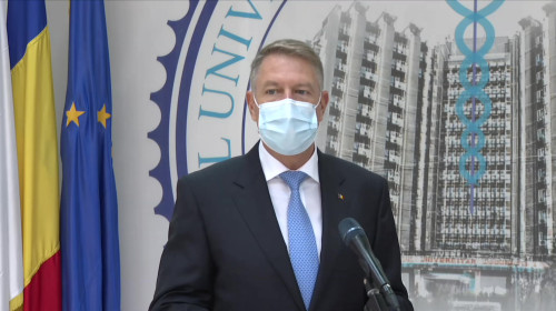 Klaus Iohannis la Spitalul Universitar