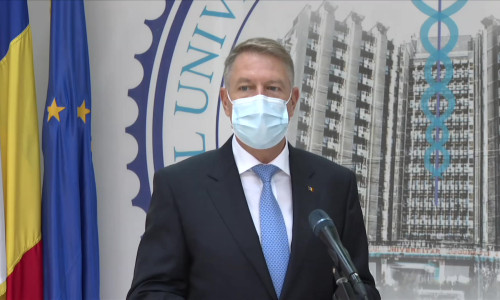 Klaus Iohannis la Spitalul Universitar