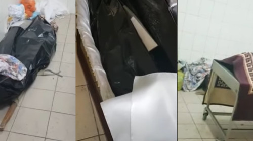 Morți cu COVID-19, coronavirus, SARS-CoV-2, lăsați pe jos la Spitalul Horezu, în morgă, cadavre