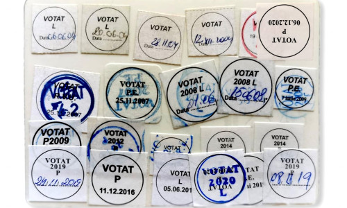 Buletinul, cartea de identitate a lui Mihai Șora cu Votat