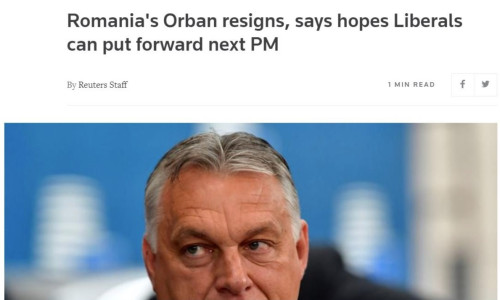 Reuters îl confundă pe Ludovic Orban cu Viktor Orban