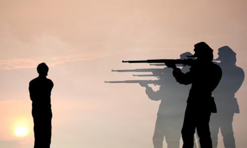 Execuție prin împușcare, pedeapsa cu moartea, sentință capitală, pistol, armă de foc