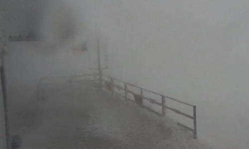 Telegondola din Sinaia cu vânt puternic și chiciură