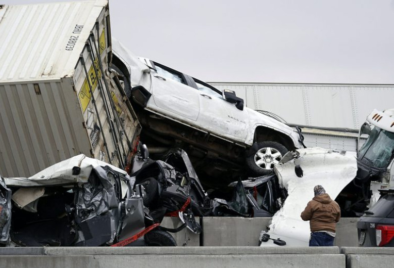 Accident în lanț în Texas