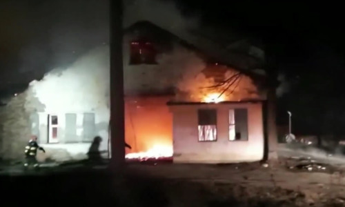 Incendiu la o hală din Inotești