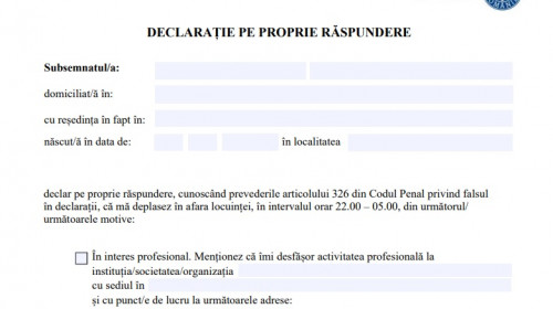 Declarație pe proprie răspundere