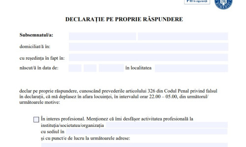 Declarație pe proprie răspundere