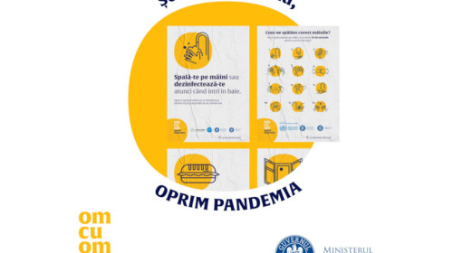Om cu om oprim pandemia, campanie de prevenire a coronavirusului, COVID-19, SARS-CoV-2, educație