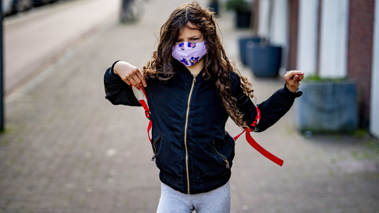 Children return to school, Katendrecht, Rotterdam, The Netherlands - 11 May 2020