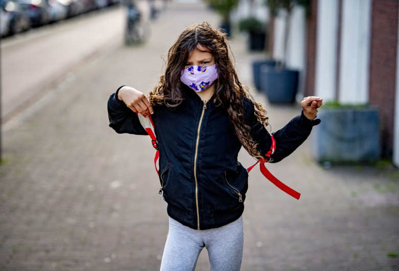 Children return to school, Katendrecht, Rotterdam, The Netherlands - 11 May 2020