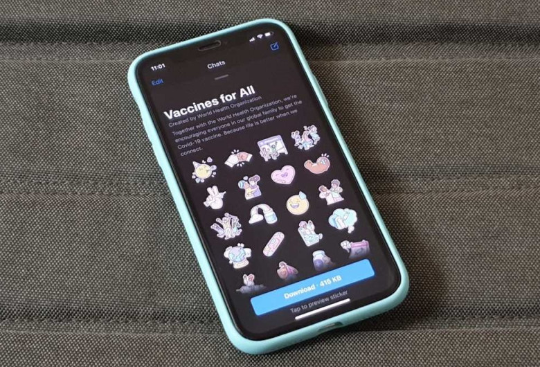 Stickere cu vaccinarea pe WhatsApp