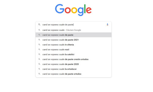 Google despre ouăle de Paște