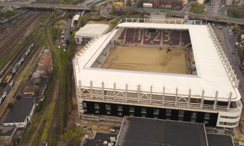 Stadionul Rapid din Giulești în construcție