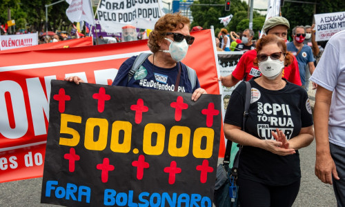 Protests against Bolsonaro, Rio de Janeiro, Brazil - 19 Jun 2021