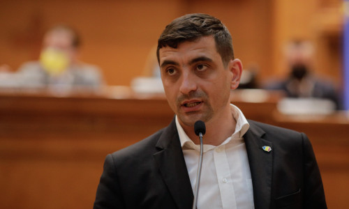 George Simion în Parlament