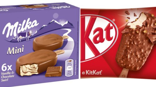 Înghețată Milka și KitKat