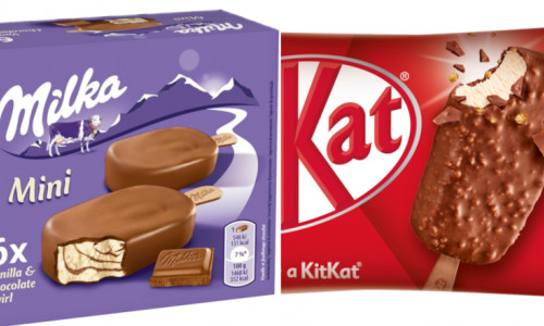 Înghețată Milka și KitKat