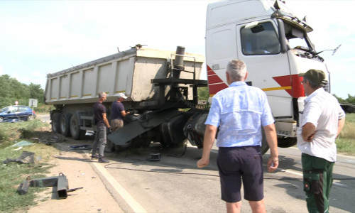 Accident cu basculantă