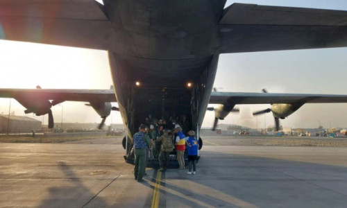 Avion militar de evacuare a românilor din Afganistan, Kabul