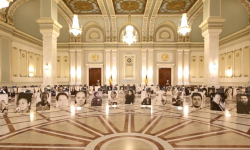 Expoziție la Senat cu portretele victimelor de la Colectiv