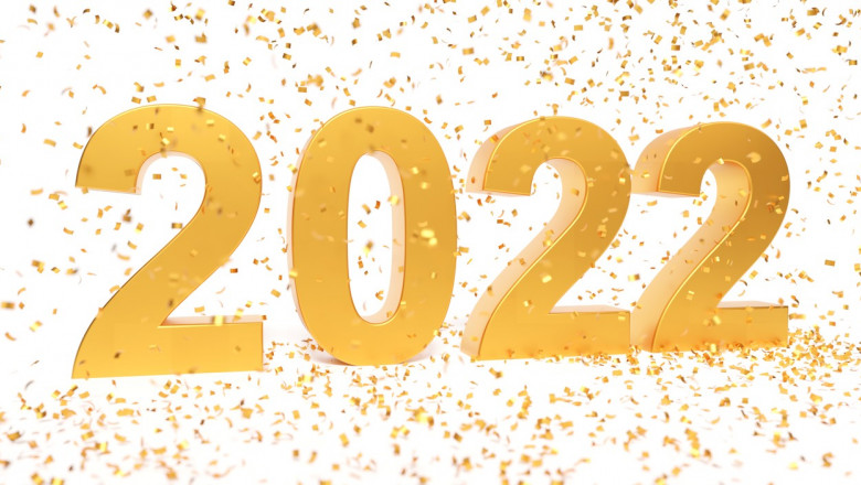 Happy New Year Background. Start to 2022. 3D illustration