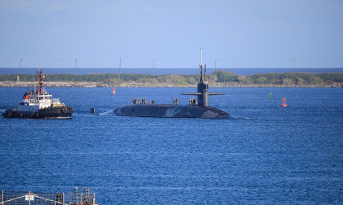 The U.S. Navy ballistic-missile submarine USS Nevada (SSBN 733) arrived at Naval Base Guam, Jan. 15. The port visit strengthens cooperation between the United States and allies in the region, demonstrating U.S. capability, flexibility, readiness, and cont