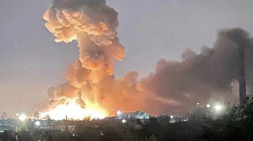 Putin attacks Ukraine. Explosion in Kiev