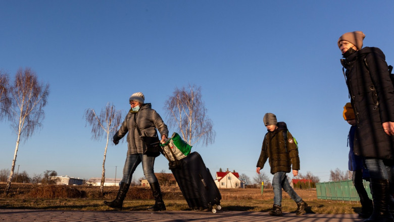Poland Is Expected To Take Ukrainian Refugees, Medyka - 24 Feb 2022