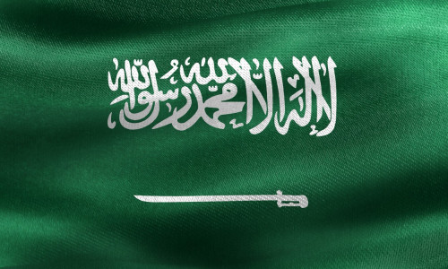 3D-Illustration of a Saudi Arabia flag - realistic waving fabric flag
