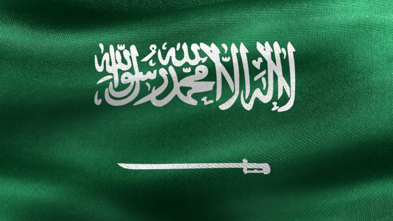 3D-Illustration of a Saudi Arabia flag - realistic waving fabric flag