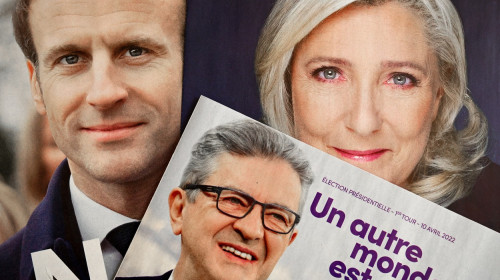 macron le pen melenchon afise campanie profimedia-0680605221