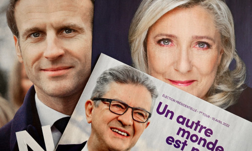 macron le pen melenchon afise campanie profimedia-0680605221