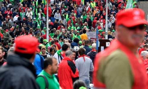 Belgium Demonstration Trade Unions