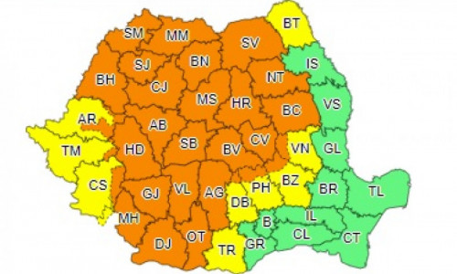 harta meteo avertizari