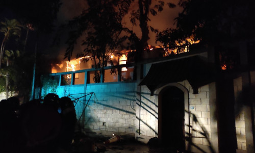 Sri Lankan Prime Minister's Private Residence Is Set On Fire, Colombo - 09 Jul 2022