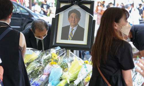 Japan: Prime Minister Gen Abe, died. memorial.