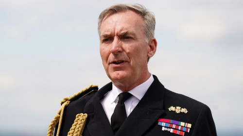Newly appointed head of UK Armed Forces, Chief of Defence Admiral Sir Tony Radakin, during an interview with the media at Edinburgh Castle.Picture date: Wednesday June 15, 2022.