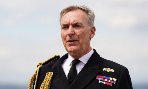 Newly appointed head of UK Armed Forces, Chief of Defence Admiral Sir Tony Radakin, during an interview with the media at Edinburgh Castle.Picture date: Wednesday June 15, 2022.
