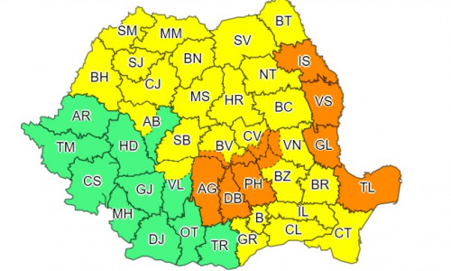 cod portocaliu galben furtuni 31 iulie 2022