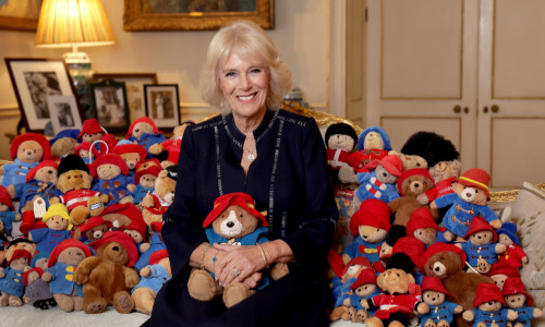 Camilla, Queen Consort poses with Paddington Bears to be donated to Barnado's Charity, London, UK - 13 Oct 2022