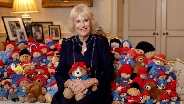 Camilla, Queen Consort poses with Paddington Bears to be donated to Barnado's Charity, London, UK - 13 Oct 2022