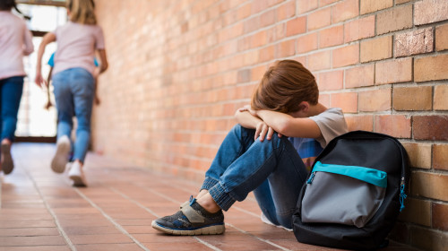 Little,Boy,Sitting,Alone,On,Floor,After,Suffering,An,Act