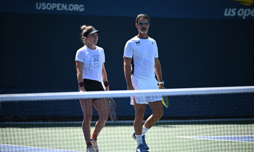 Simona Halep și antrenorul ei, Patrick Mouratoglou