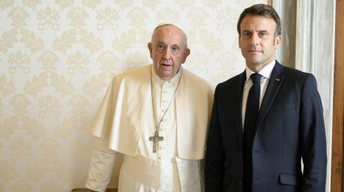 Pope Francis meets Emmanuel Macron, Rome, Italy - 24 Oct 2022