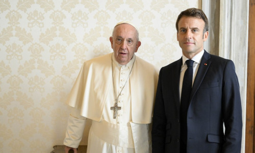 Pope Francis meets Emmanuel Macron, Rome, Italy - 24 Oct 2022