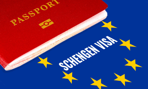 Schengen,Visa,,White,Text,Over,Eu,Flag,And,Passport