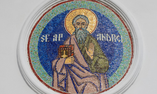 A,Mosaic,Fresco,Representing,The,Holy,Prophet,Andrew,At,The