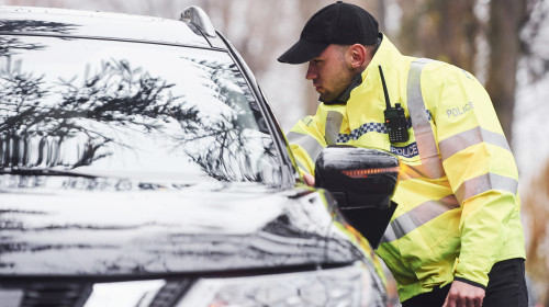 sofer oprit de politie