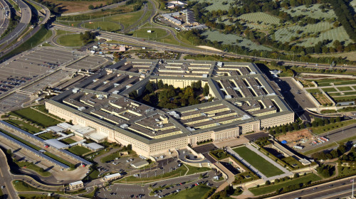Us,Pentagon,In,Washington,Dc,Building,Looking,Down,Aerial,View