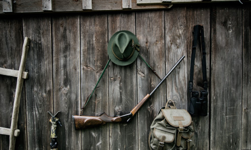 Professional,Hunters,Equipment,For,Hunting.,Rifle,,Hat,,Bag,And,Others